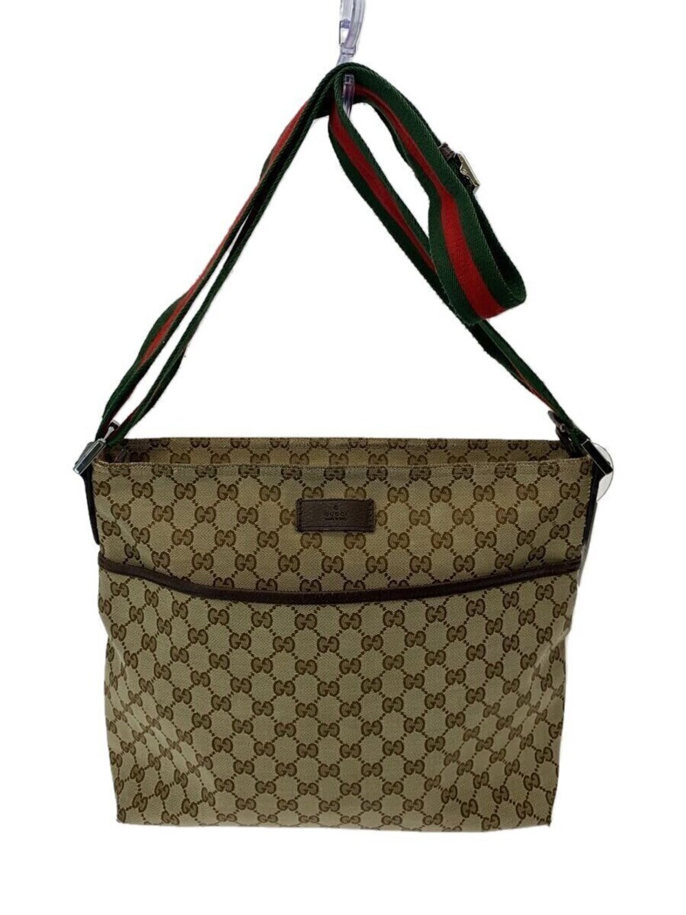 Gucci GG Canvas Sherry Line Messenger Bag brown monogram canvas